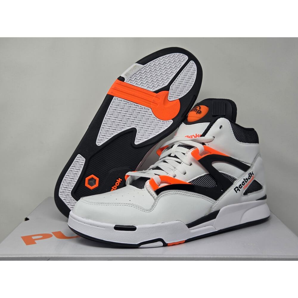 DS Reebok Pump Omni Zone II WHITE BLACK ORANGE G57540